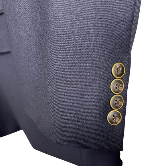 Joseph & Feiss Gold Executive Fit Blazer 50R Navy Blue 100% Wool Sport Coat - Picture 7 of 11